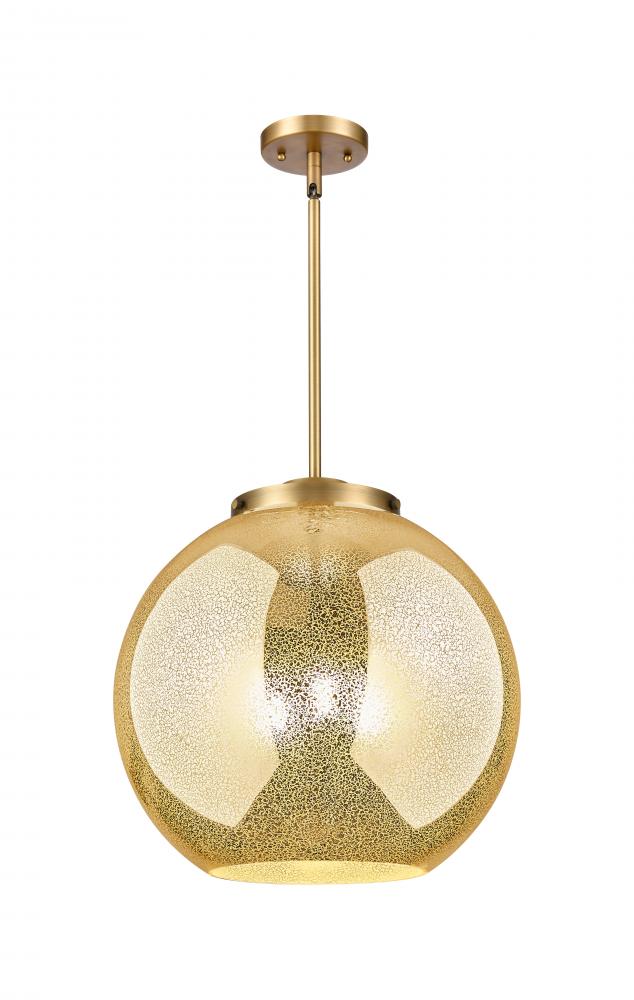 Athens - 3 Light - 16 inch - Brushed Brass - Stem hung - Pendant