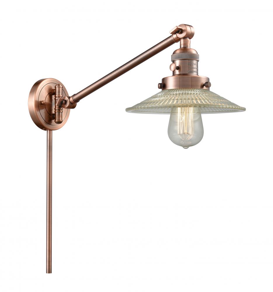 Halophane - 1 Light - 9 inch - Antique Copper -Adjustable Swing Arm