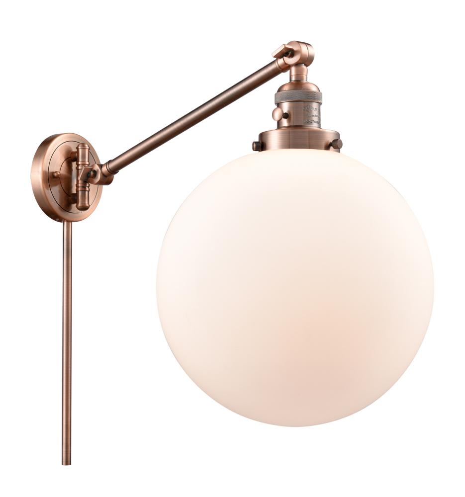 Beacon - 1 Light - 12 inch - Antique Copper -Adjustable Swing Arm