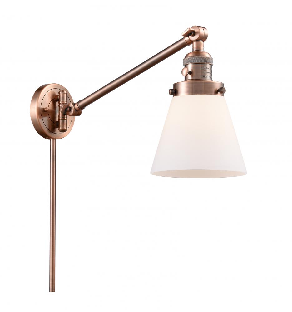 Cone - 1 Light - 8 inch - Antique Copper -Adjustable Swing Arm