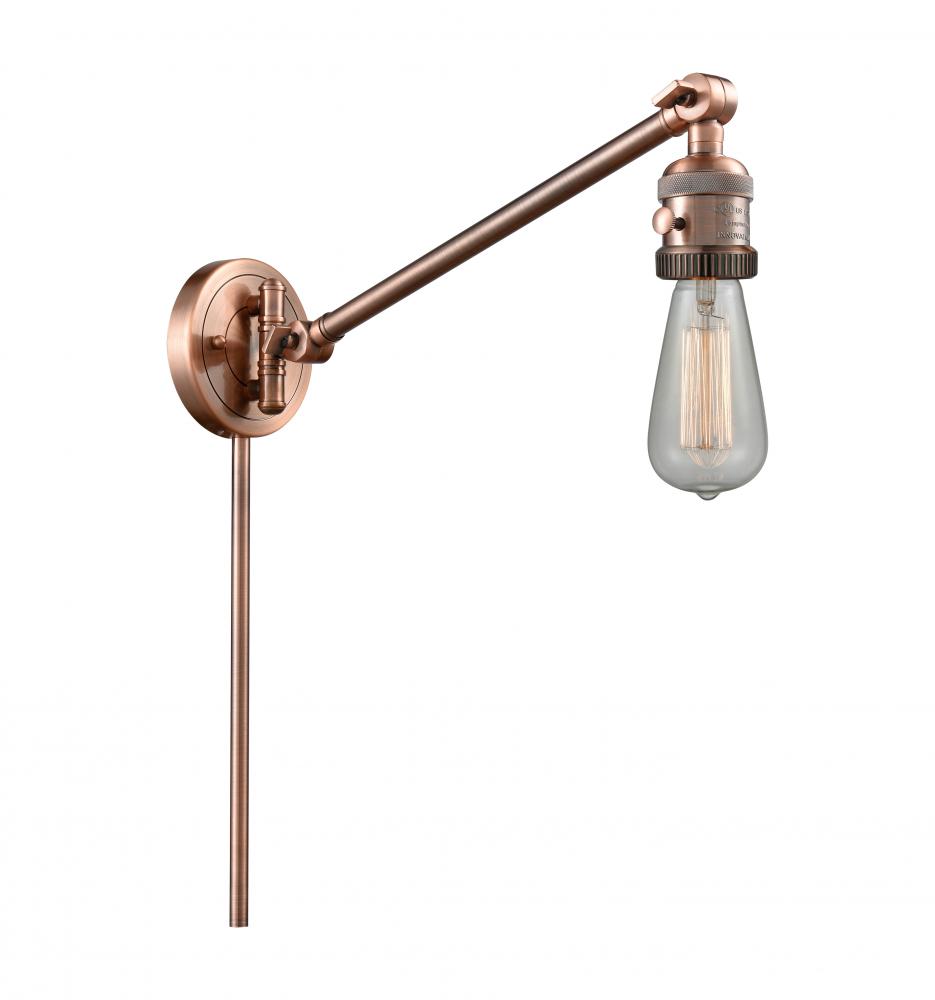Bare Bulb - 1 Light - 5 inch - Antique Copper -Adjustable Swing Arm
