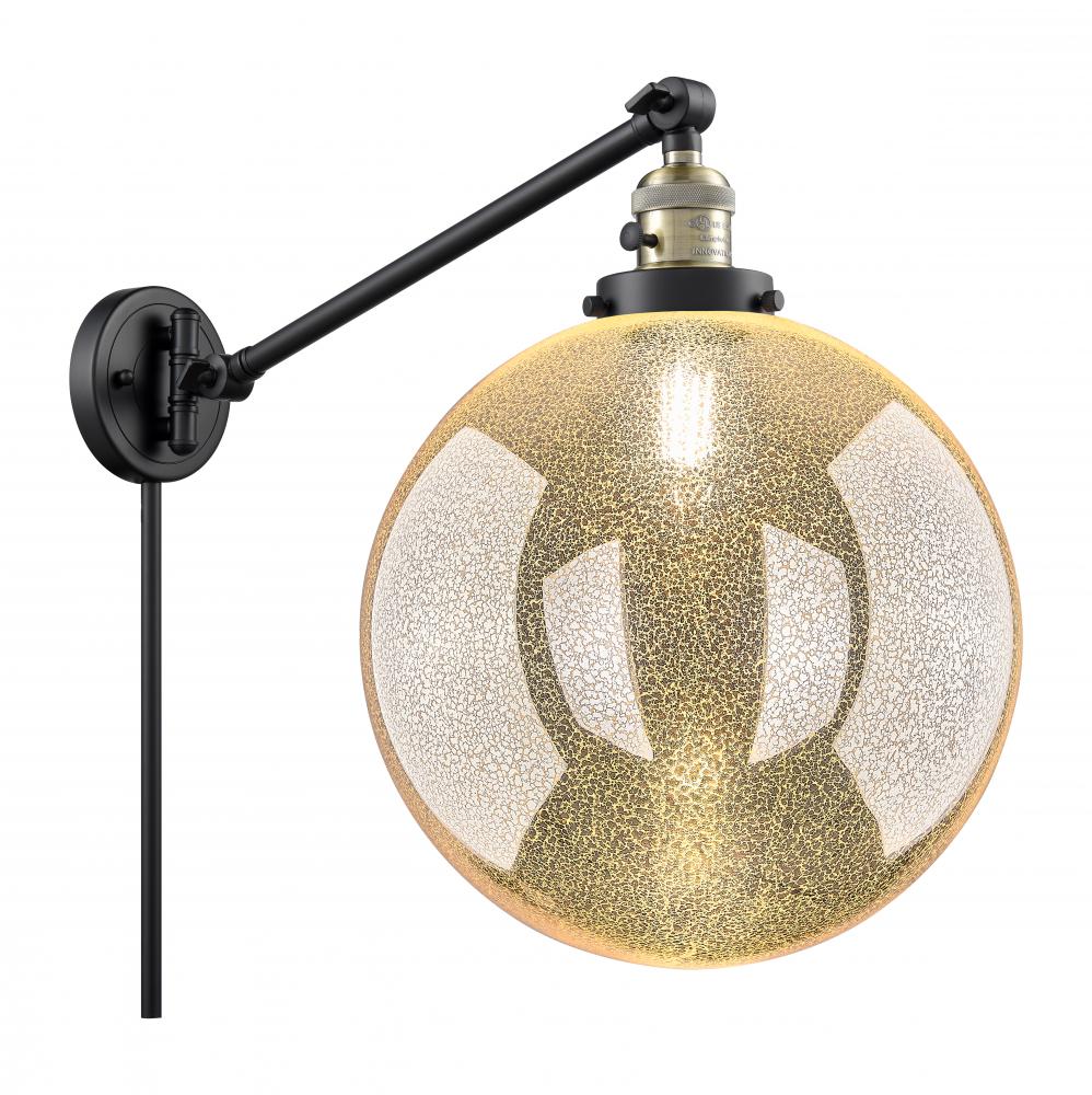 Beacon - 1 Light - 12 inch - Black Antique Brass -Adjustable Swing Arm