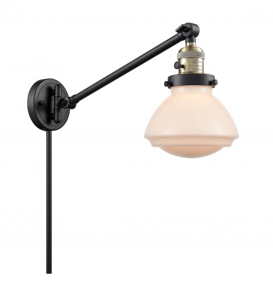 Olean - 1 Light - 9 inch - Black Antique Brass -Adjustable Swing Arm