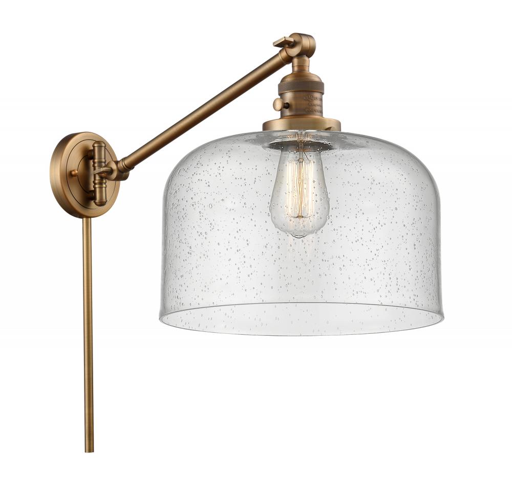 Bell - 1 Light - 12 inch - Brushed Brass -Adjustable Swing Arm