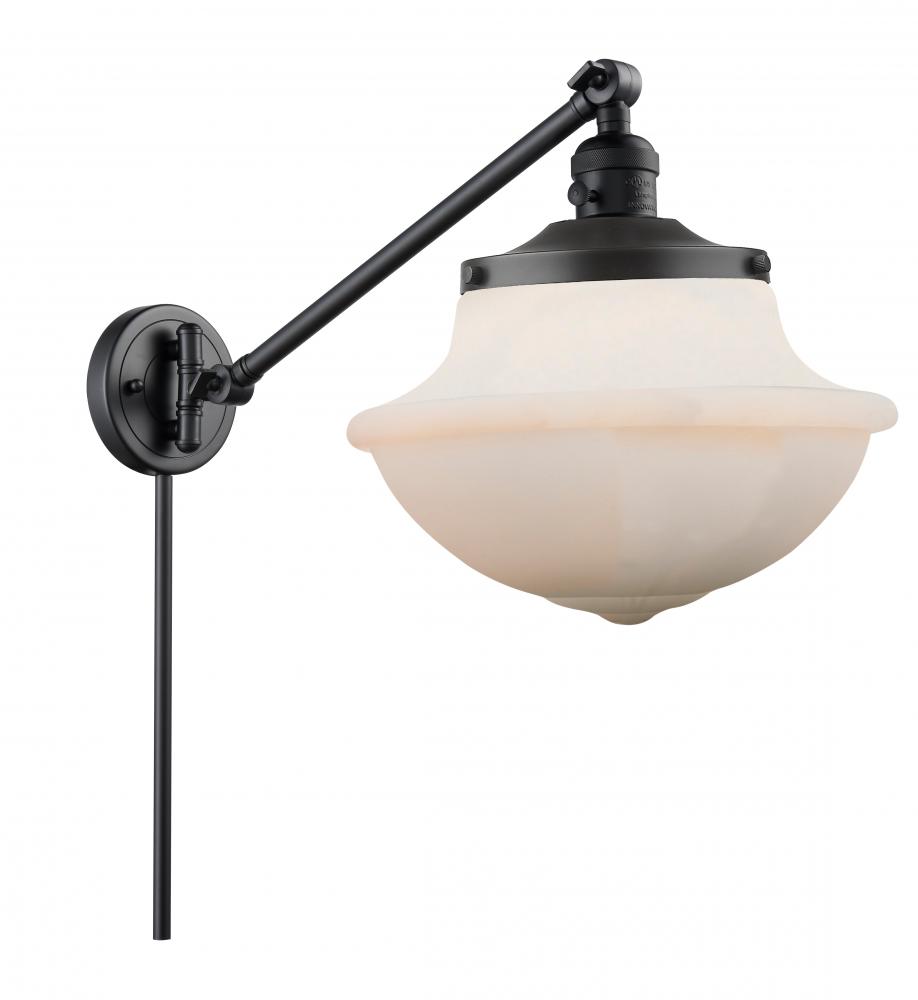 Oxford - 1 Light - 12 inch - Matte Black -Adjustable Swing Arm