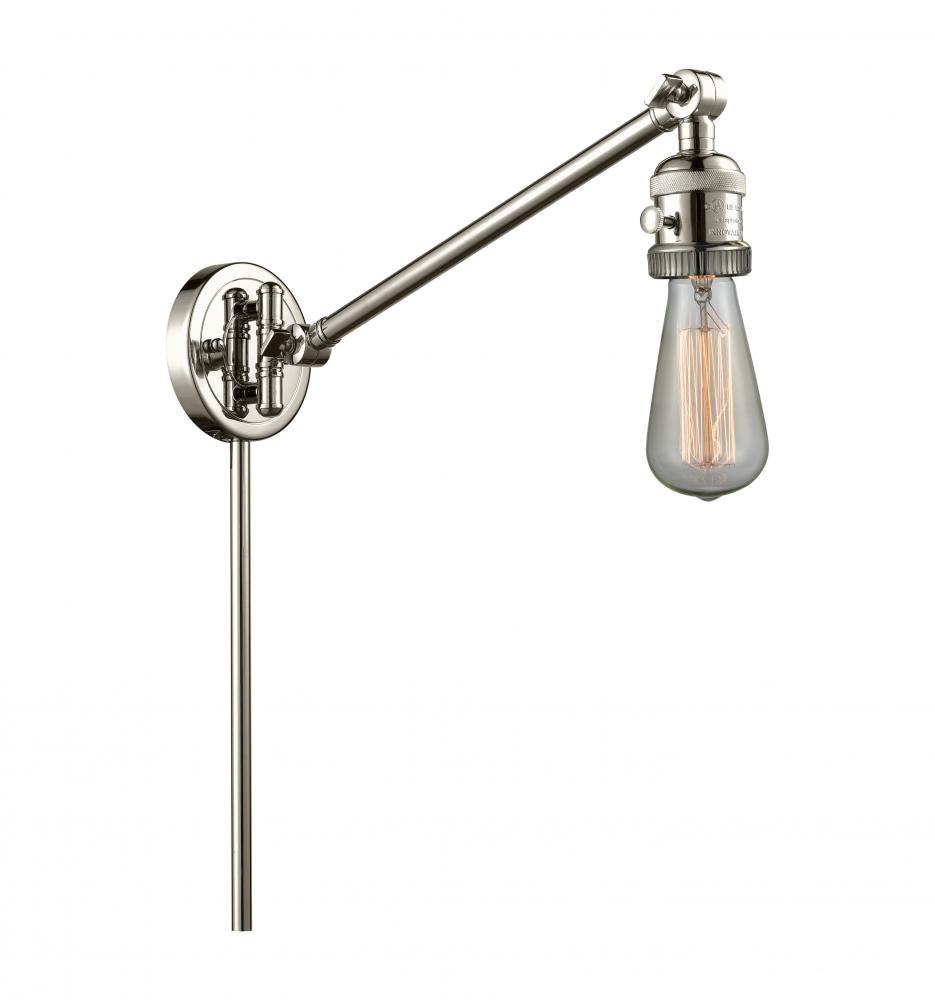 Bare Bulb - 1 Light - 5 inch - Polished Nickel -Adjustable Swing Arm