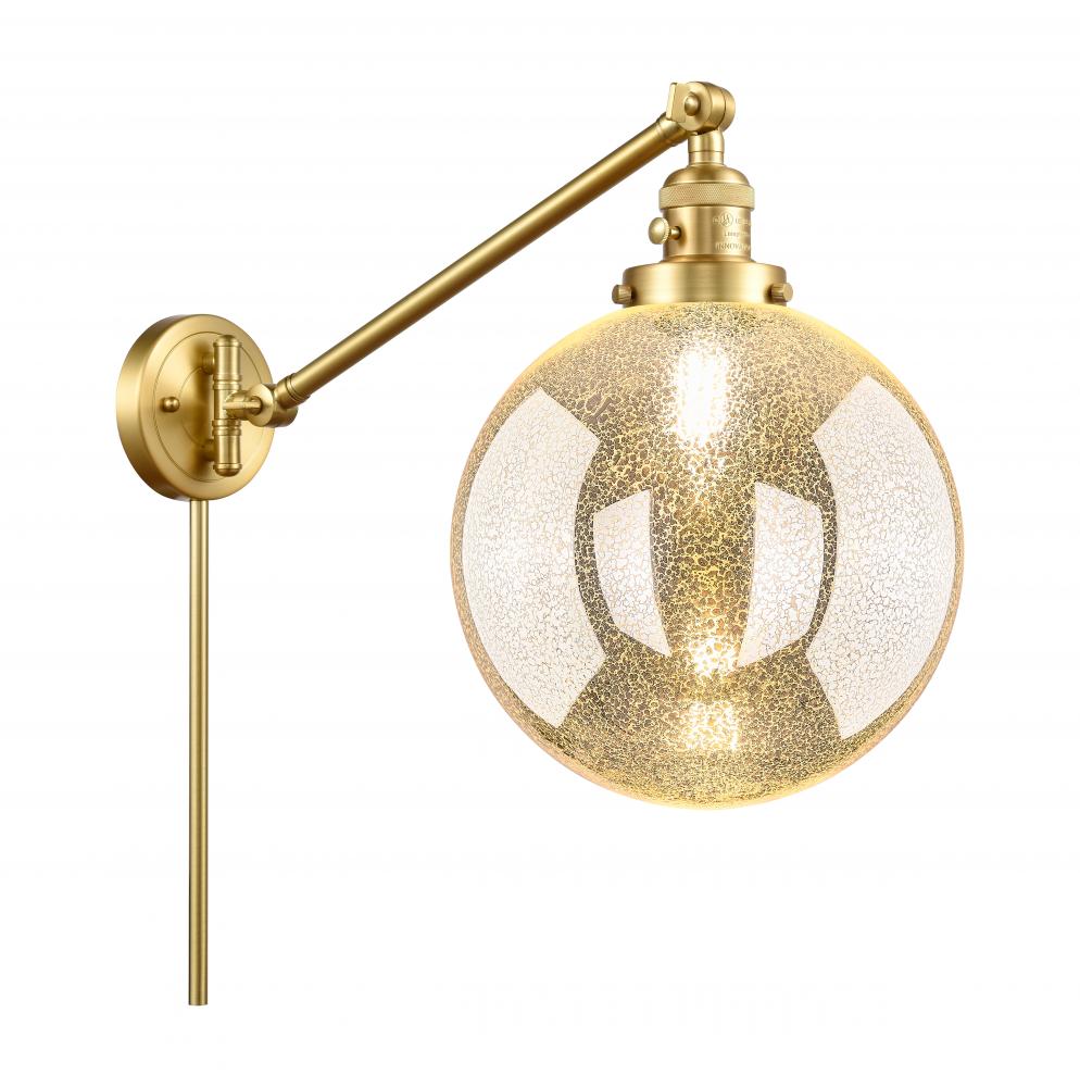 Beacon - 1 Light - 10 inch - Satin Gold -Adjustable Swing Arm