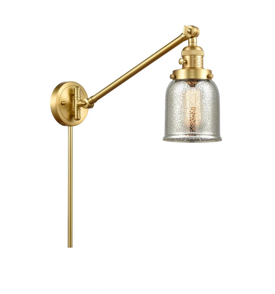 Bell - 1 Light - 8 inch - Satin Gold -Adjustable Swing Arm