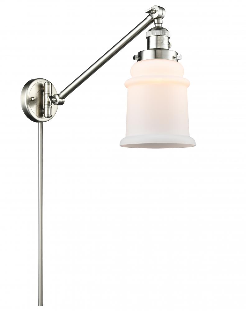 Canton - 1 Light - 8 inch - Brushed Satin Nickel -Adjustable Swing Arm