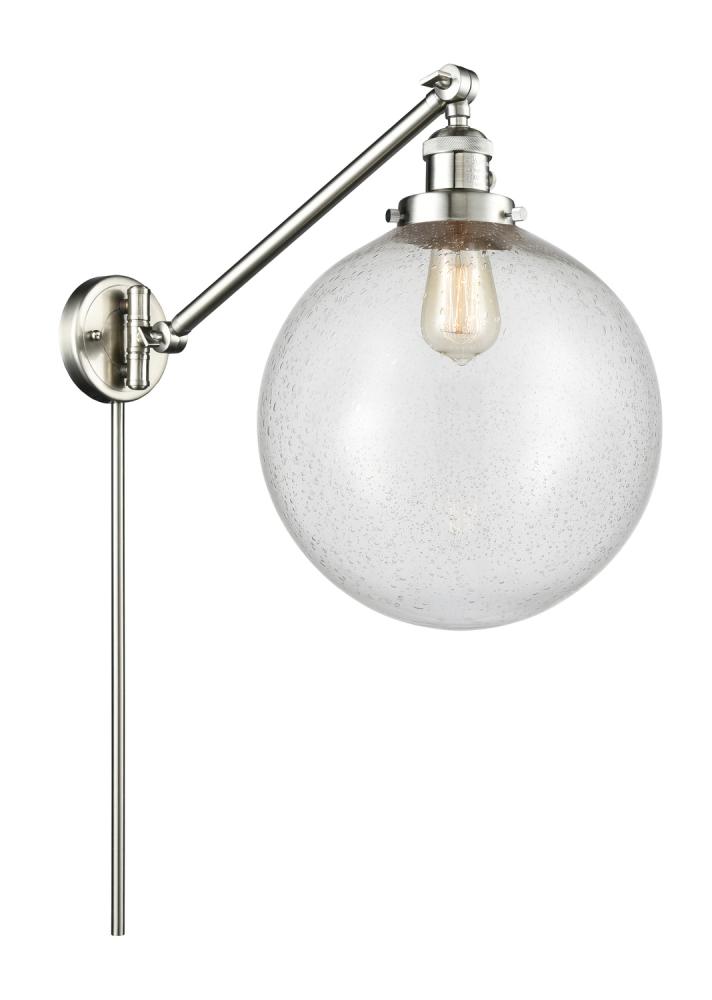 Beacon - 1 Light - 12 inch - Brushed Satin Nickel -Adjustable Swing Arm