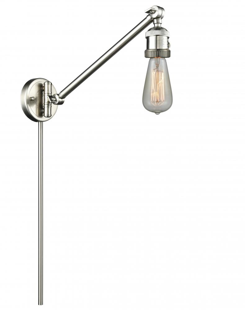 Bare Bulb - 1 Light - 5 inch - Brushed Satin Nickel -Adjustable Swing Arm