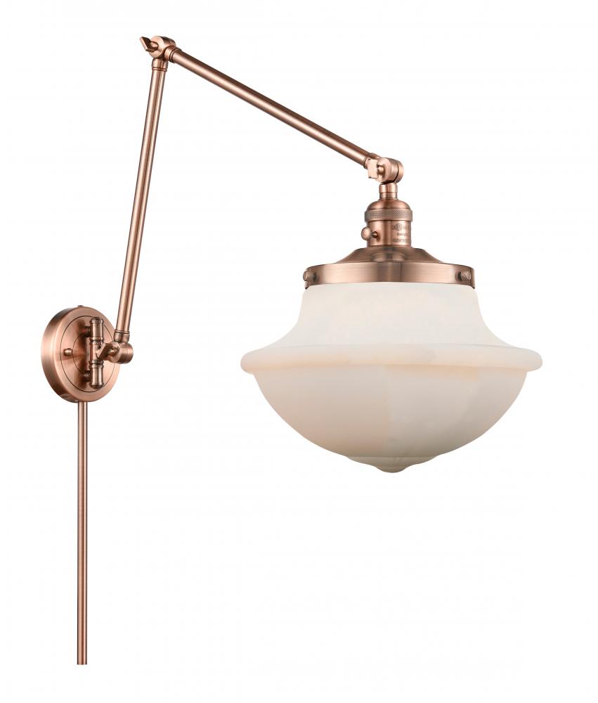 Oxford - 1 Light - 12 inch - Antique Copper -Adjustable Swing Arm
