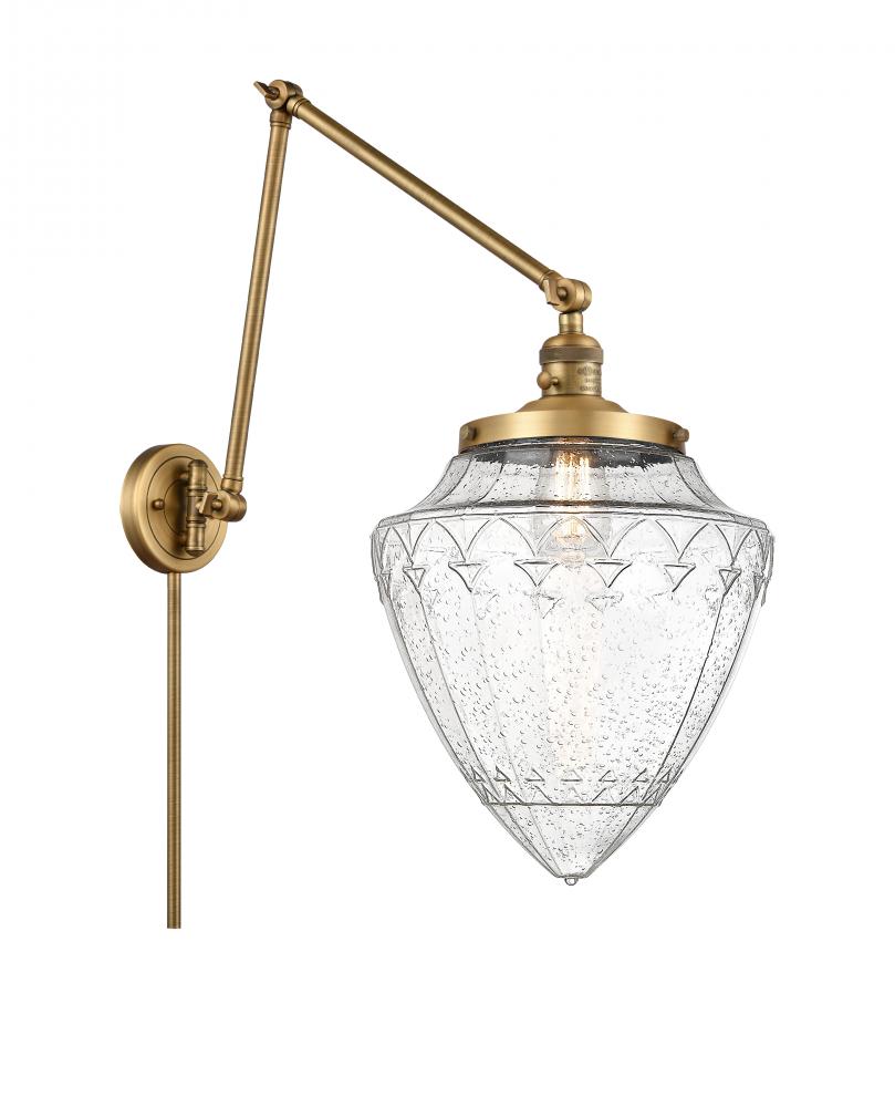 Bullet - 1 Light - 12 inch - Brushed Brass -Adjustable Swing Arm