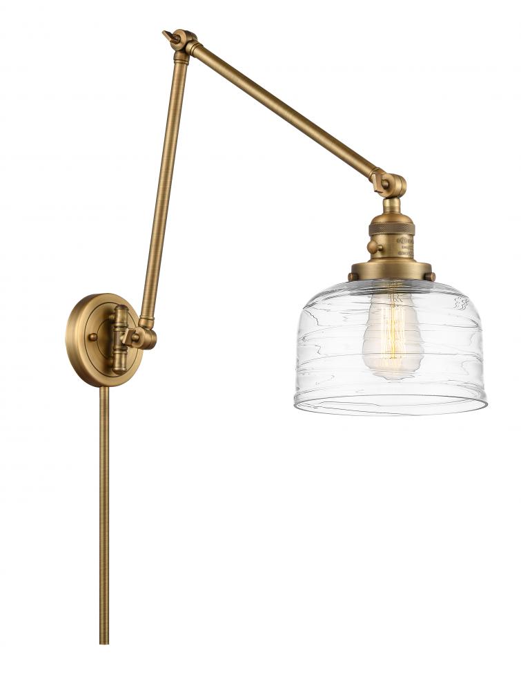 Bell - 1 Light - 8 inch - Brushed Brass -Adjustable Swing Arm