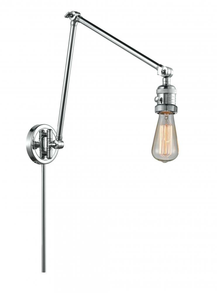 Bare Bulb - 1 Light - 5 inch - Polished Chrome -Adjustable Swing Arm