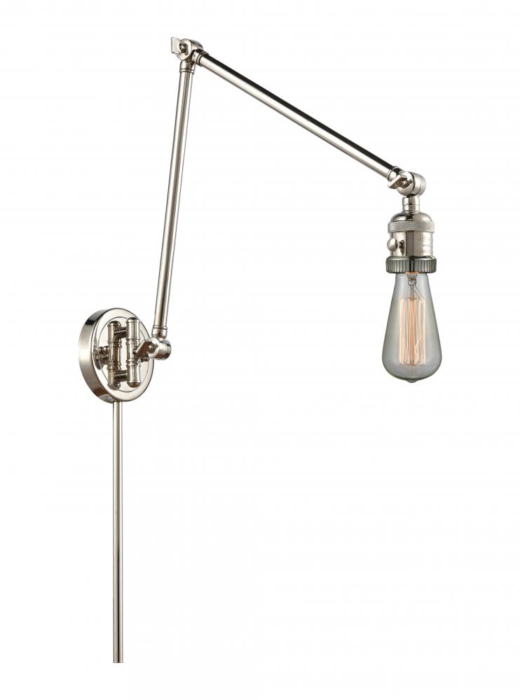 Bare Bulb - 1 Light - 5 inch - Polished Nickel -Adjustable Swing Arm