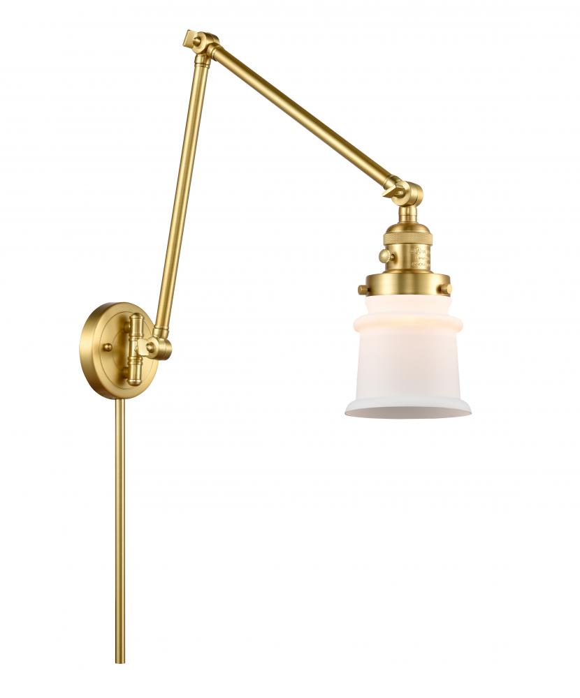 Canton - 1 Light - 8 inch - Satin Gold -Adjustable Swing Arm