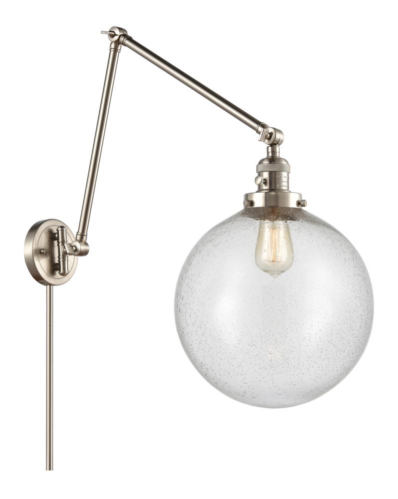 Beacon - 1 Light - 12 inch - Brushed Satin Nickel -Adjustable Swing Arm