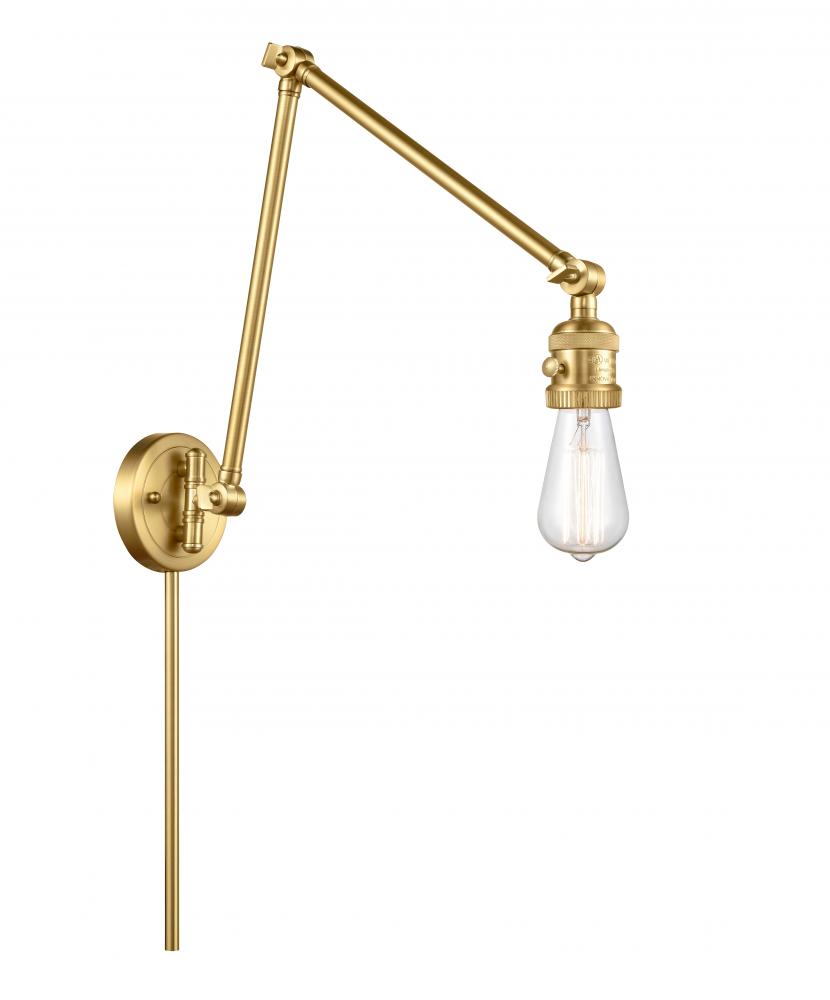 Bare Bulb - 1 Light - 5 inch - Satin Gold -Adjustable Swing Arm