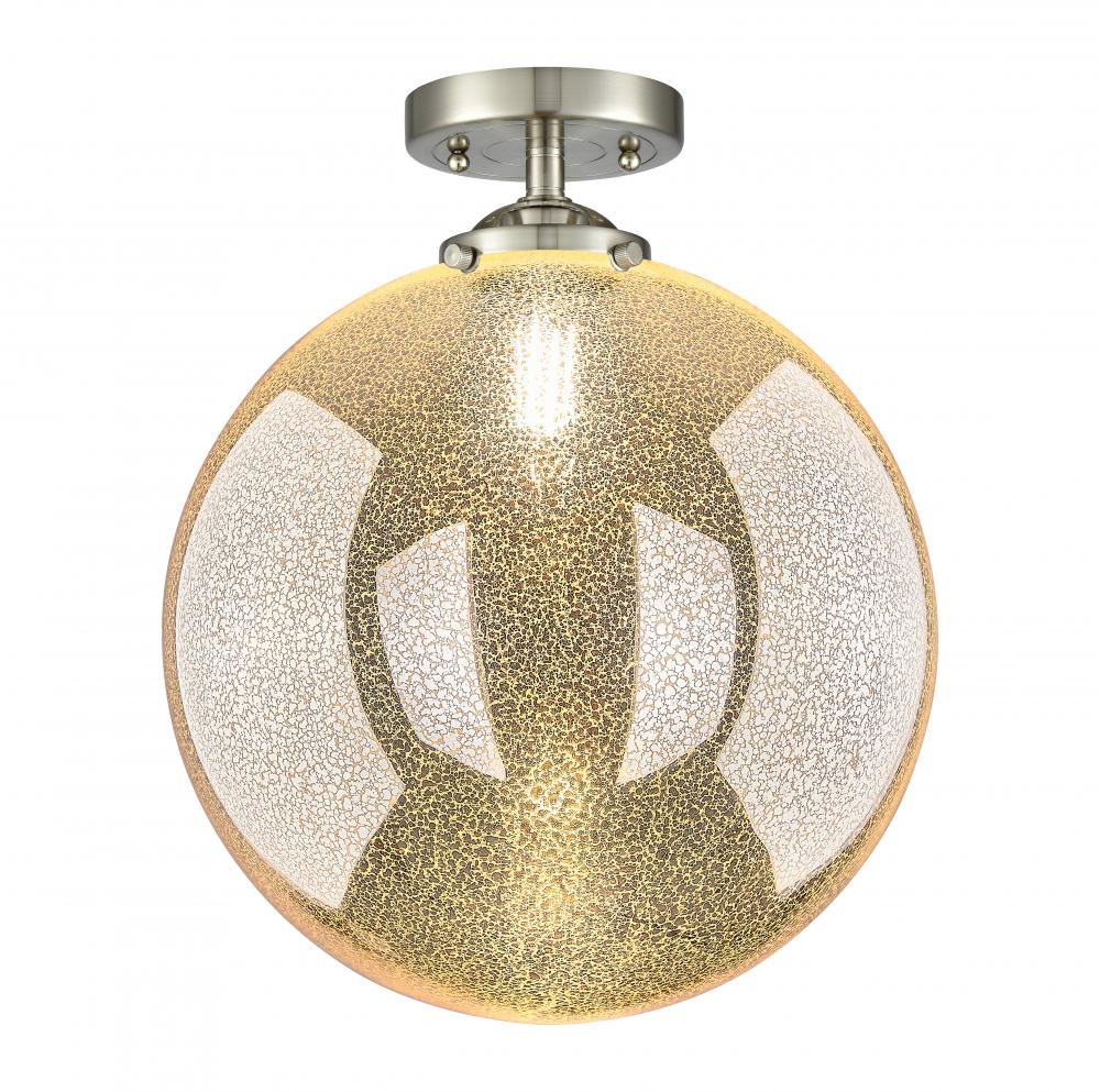 Beacon - 1 Light - 12 inch - Brushed Satin Nickel - Semi-Flush Mount