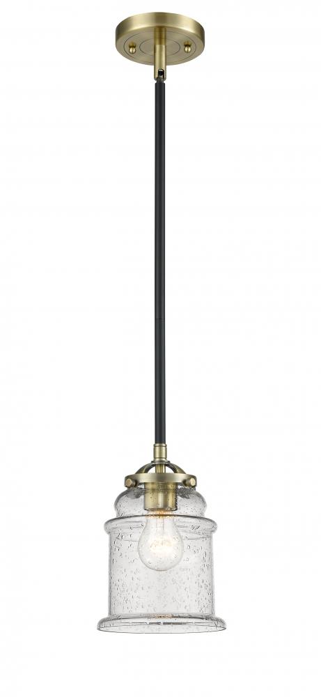 Canton - 1 Light - 6 inch - Black Antique Brass - Stem hung - Mini Pendant