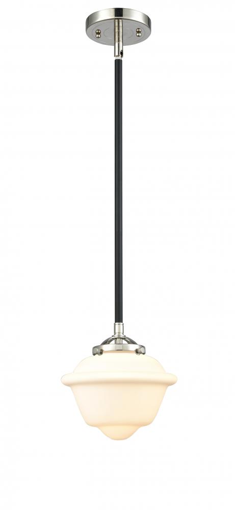 Oxford - 1 Light - 8 inch - Black Polished Nickel - Stem hung - Mini Pendant
