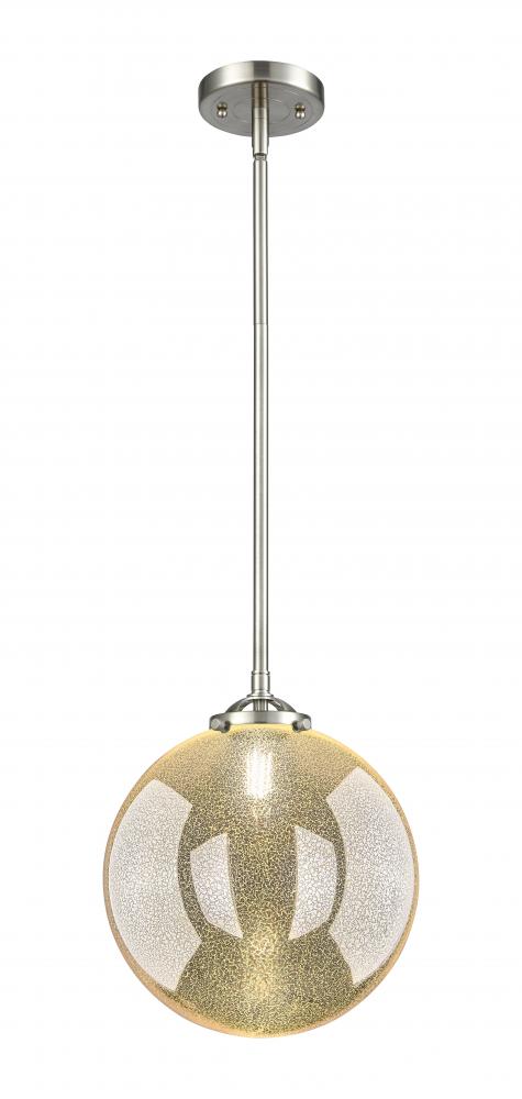 Beacon - 1 Light - 12 inch - Brushed Satin Nickel - Stem hung - Mini Pendant