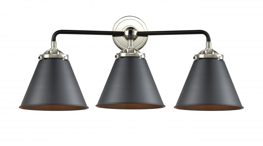 Appalachian - 3 Light - 26 inch - Black Polished Nickel - Bath Vanity Light
