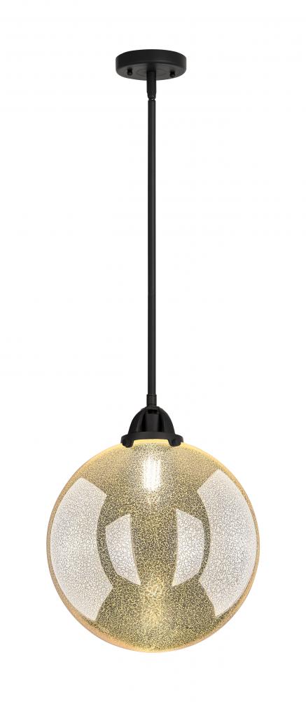Beacon - 1 Light - 12 inch - Matte Black - Stem hung - Mini Pendant