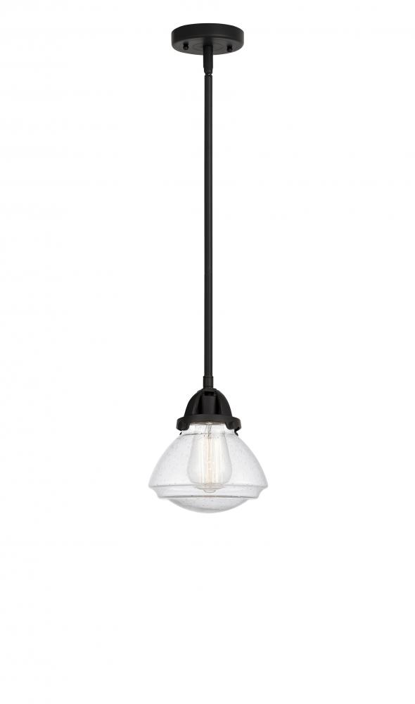 Olean - 1 Light - 7 inch - Matte Black - Stem hung - Mini Pendant