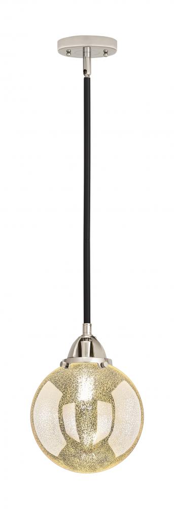 Beacon - 1 Light - 8 inch - Black Polished Nickel - Stem hung - Mini Pendant