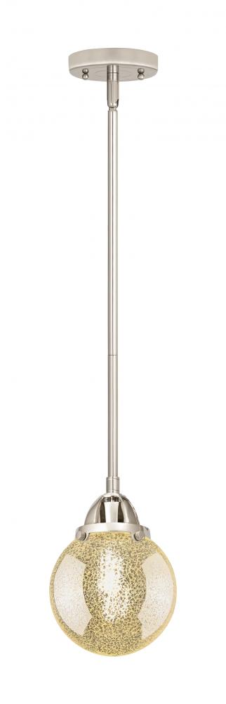 Beacon - 1 Light - 6 inch - Polished Nickel - Stem hung - Mini Pendant
