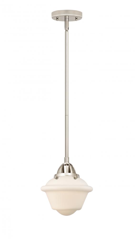 Oxford - 1 Light - 8 inch - Polished Nickel - Stem hung - Mini Pendant