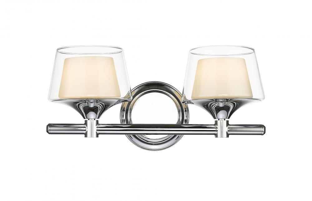 Laguna - 2 Light - 15 inch - Polished Chrome - Bath Vanity Light