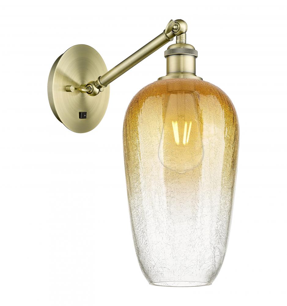 Brookhaven Flute - 1 Light - 7 inch - Polished Nickel - Sconce