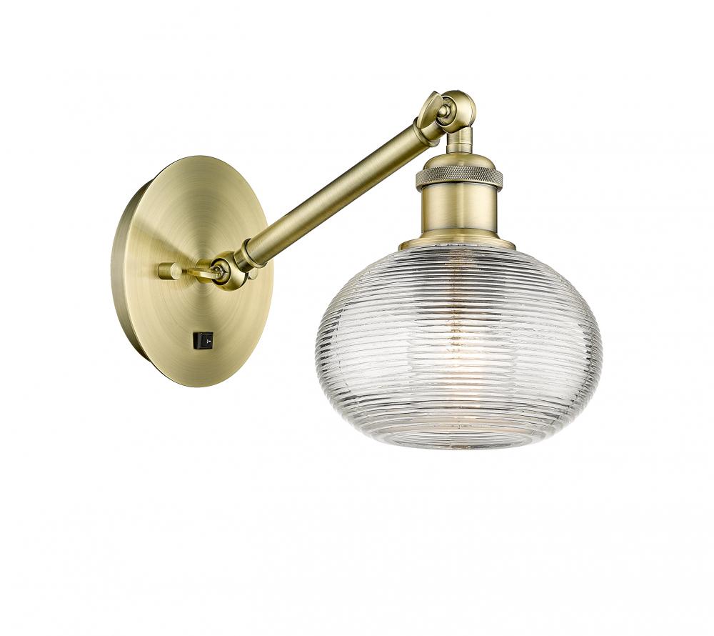 Ithaca - 1 Light - 6 inch - Antique Brass - Adjustable Sconce