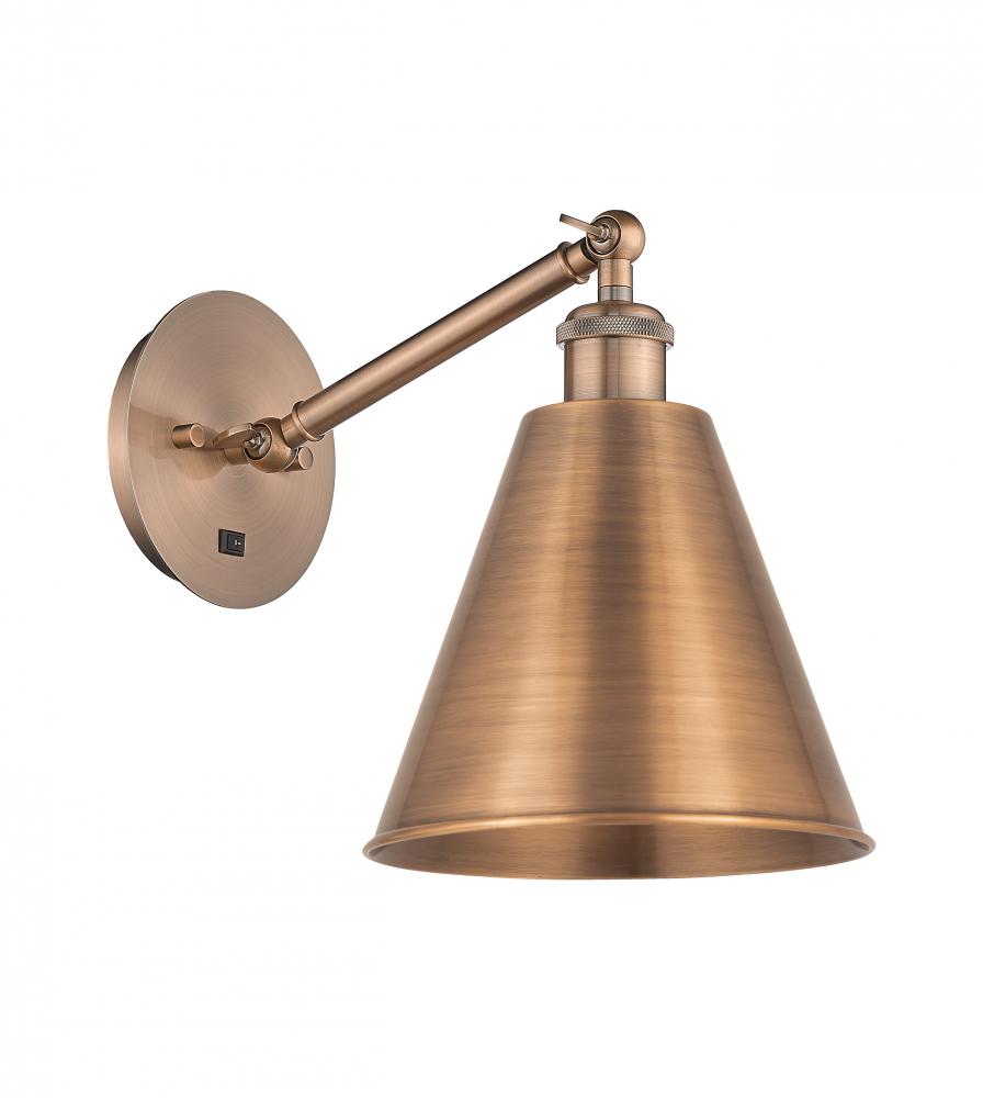 Berkshire - 1 Light - 8 inch - Antique Copper - Adjustable Sconce