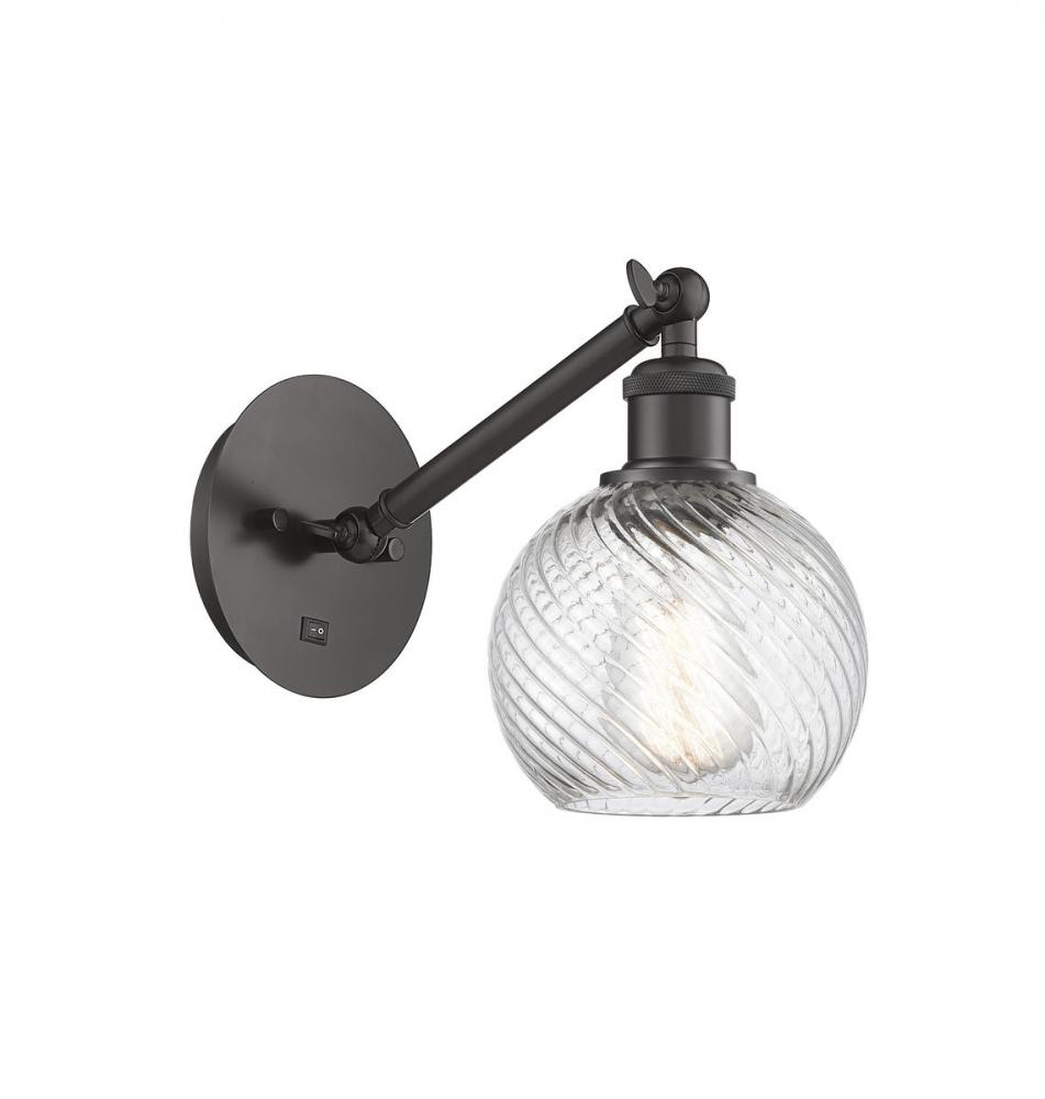 Small Twisted Swirl 1 Light Sconce part of the Ballston Collection
