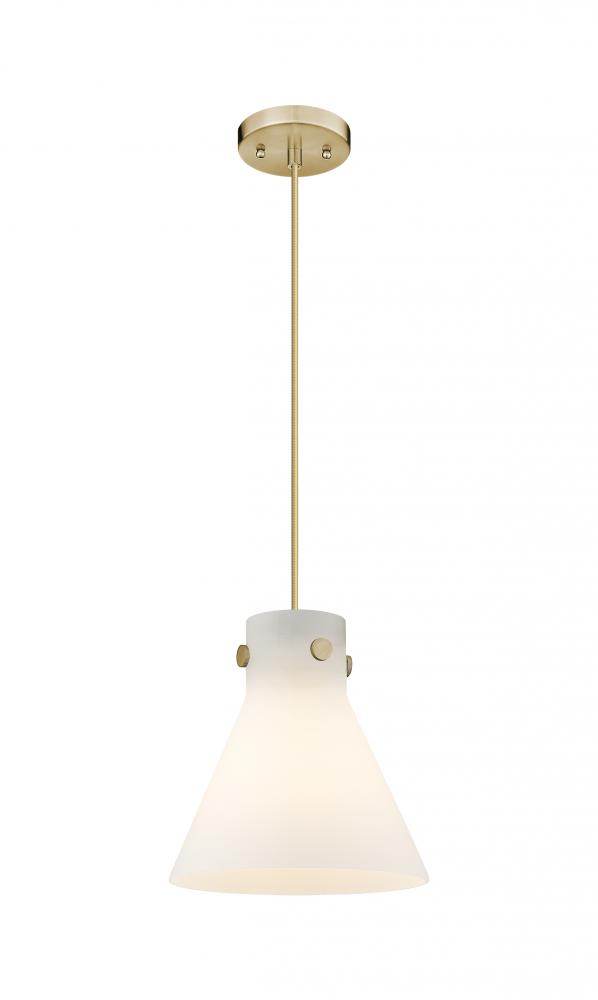 Newton Cone - 1 Light - 10 inch - Champagne Bronze - Cord hung - Pendant