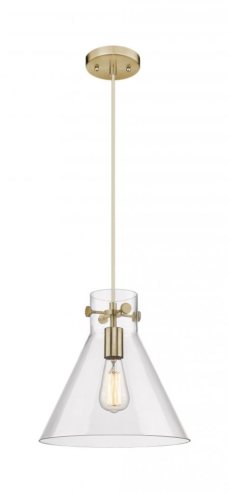 Newton Cone - 1 Light - 12 inch - Champagne Bronze - Cord hung - Pendant