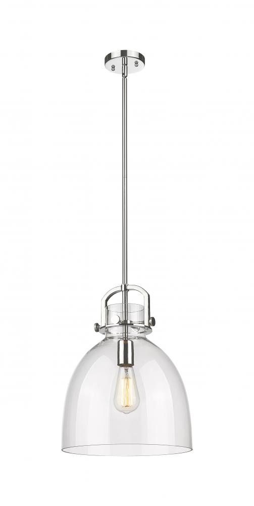 Newton Bell - 1 Light - 12 inch - Polished Nickel - Mini Pendant