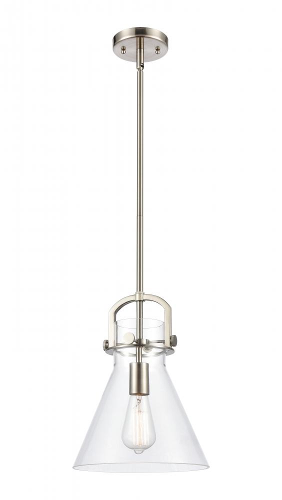 Newton Cone - 1 Light - 10 inch - Satin Nickel - Mini Pendant
