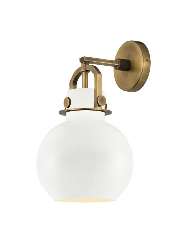 Newton Sphere - 1 Light - 8 inch - Brushed Brass - Sconce