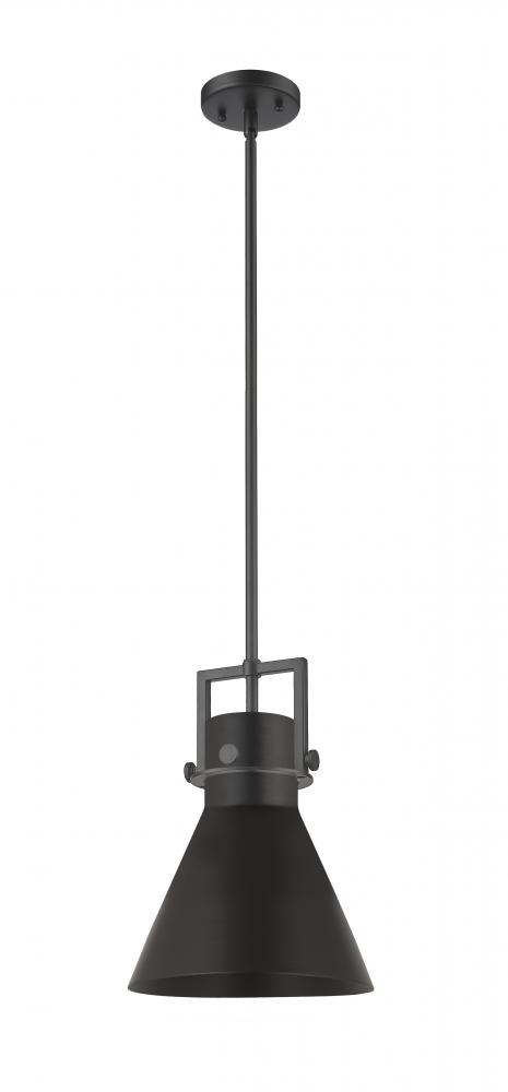 Newton Cone - 1 Light - 10 inch - Matte Black - Mini Pendant