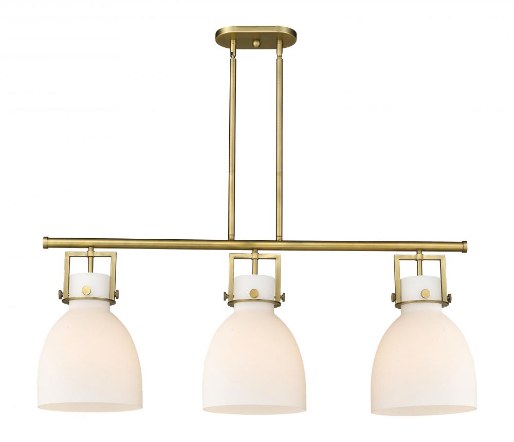Newton Bell - 3 Light - 42 inch - Brushed Brass - Island Light