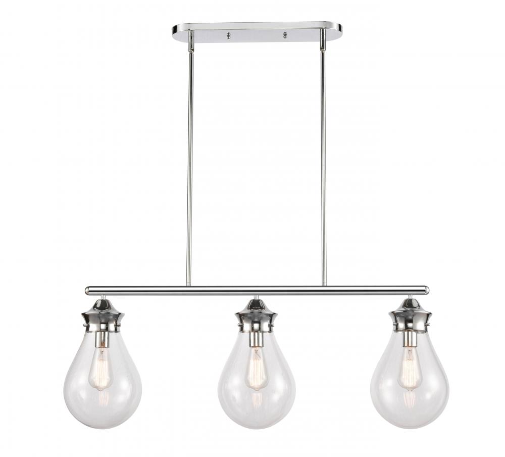 Genesis - 3 Light - 39 inch - Polished Chrome - Stem hung - Island Light