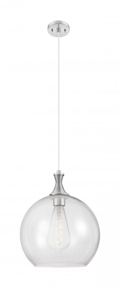 Astor - 1 Light - 14 inch - Brushed Satin Nickel - Cord hung - Pendant