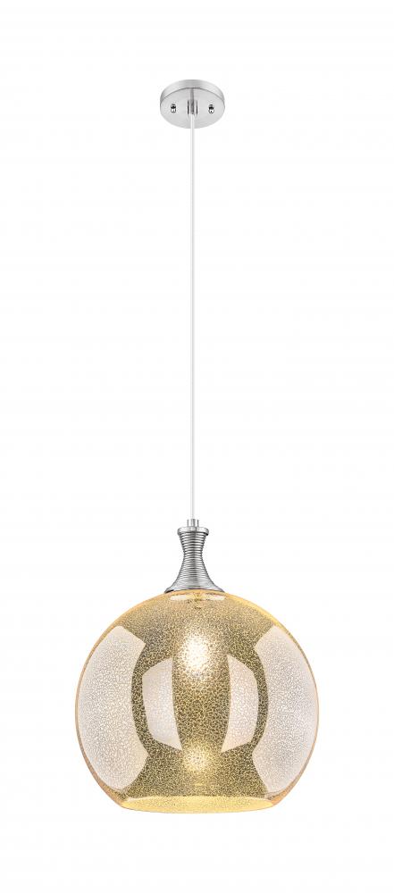 Astor - 1 Light - 14 inch - Brushed Satin Nickel - Cord hung - Pendant