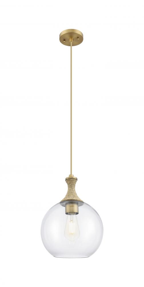 Astor - 1 Light - 10 inch - Brushed Brass - Cord hung - Mini Pendant