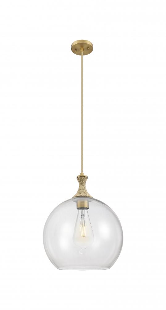 Astor - 1 Light - 14 inch - Brushed Brass - Cord hung - Pendant